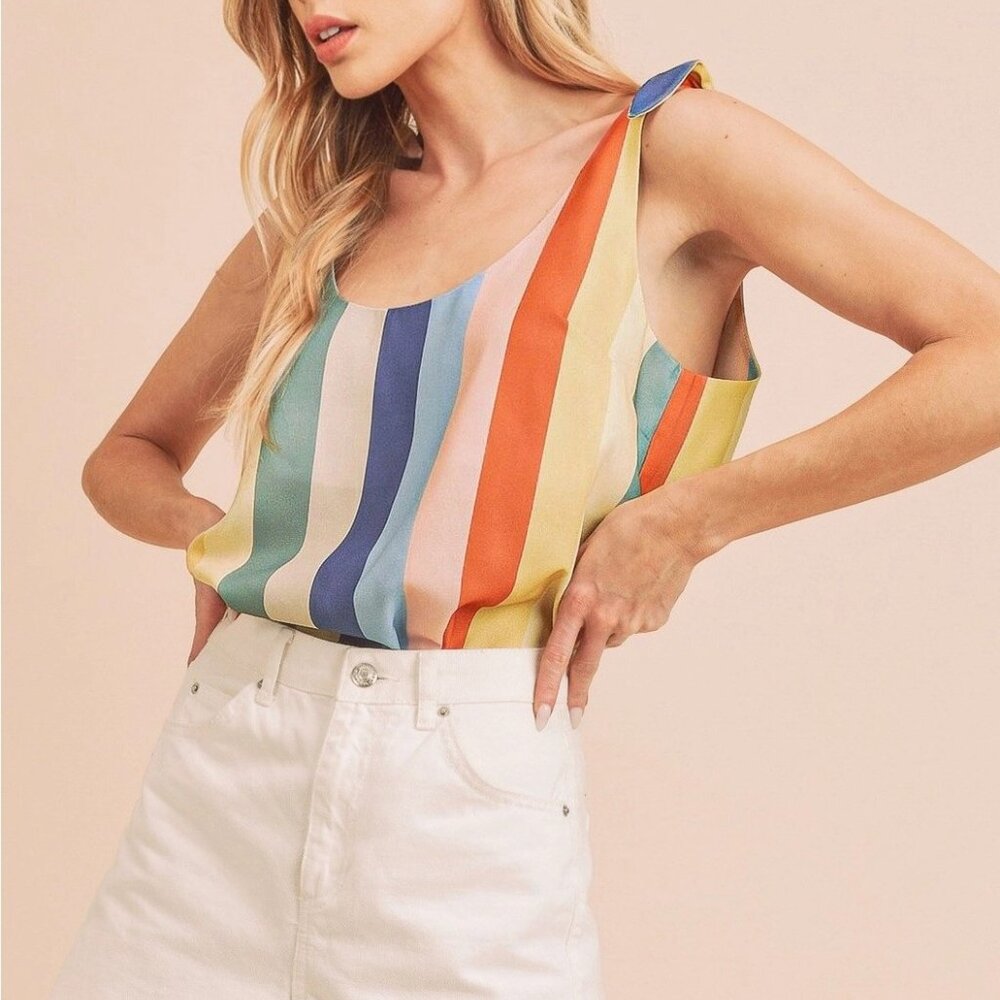 Palmer Striped Pattern Tank - Picture 6 of 11
